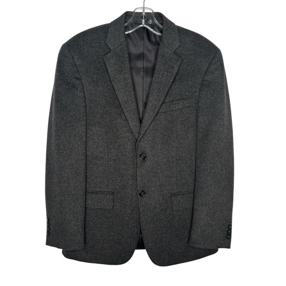 Grafton 1853 Blazer Mens 38 Regular Grey Excellent Wool Silk Cashmere Sport Coat